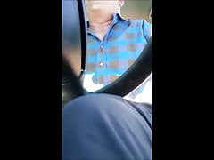 She sucks his cock in the car and swallows his cum